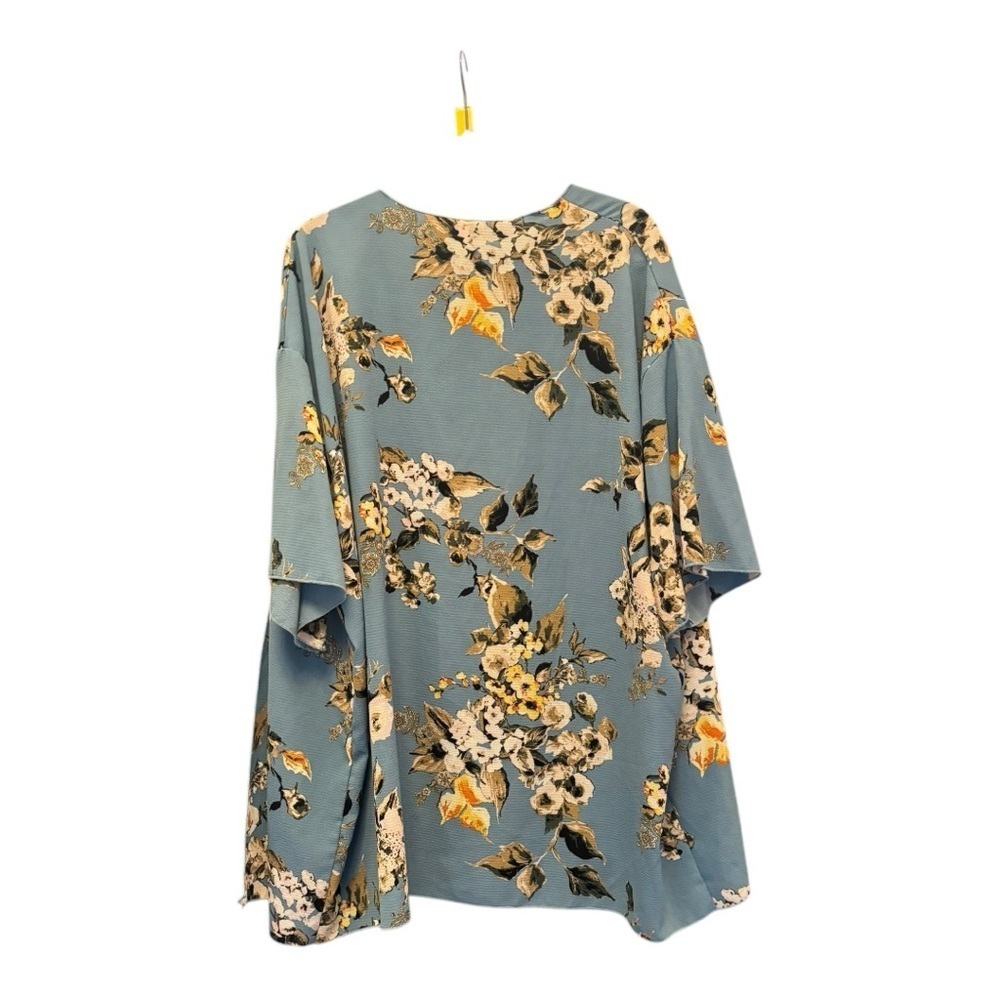 Blue Floral Kimono Cardigan Size Large - Picture 3 of 4